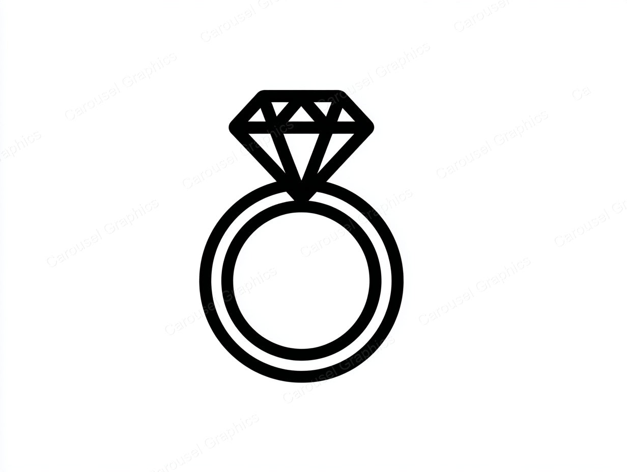 Engagement Ring Vector Graphic preview