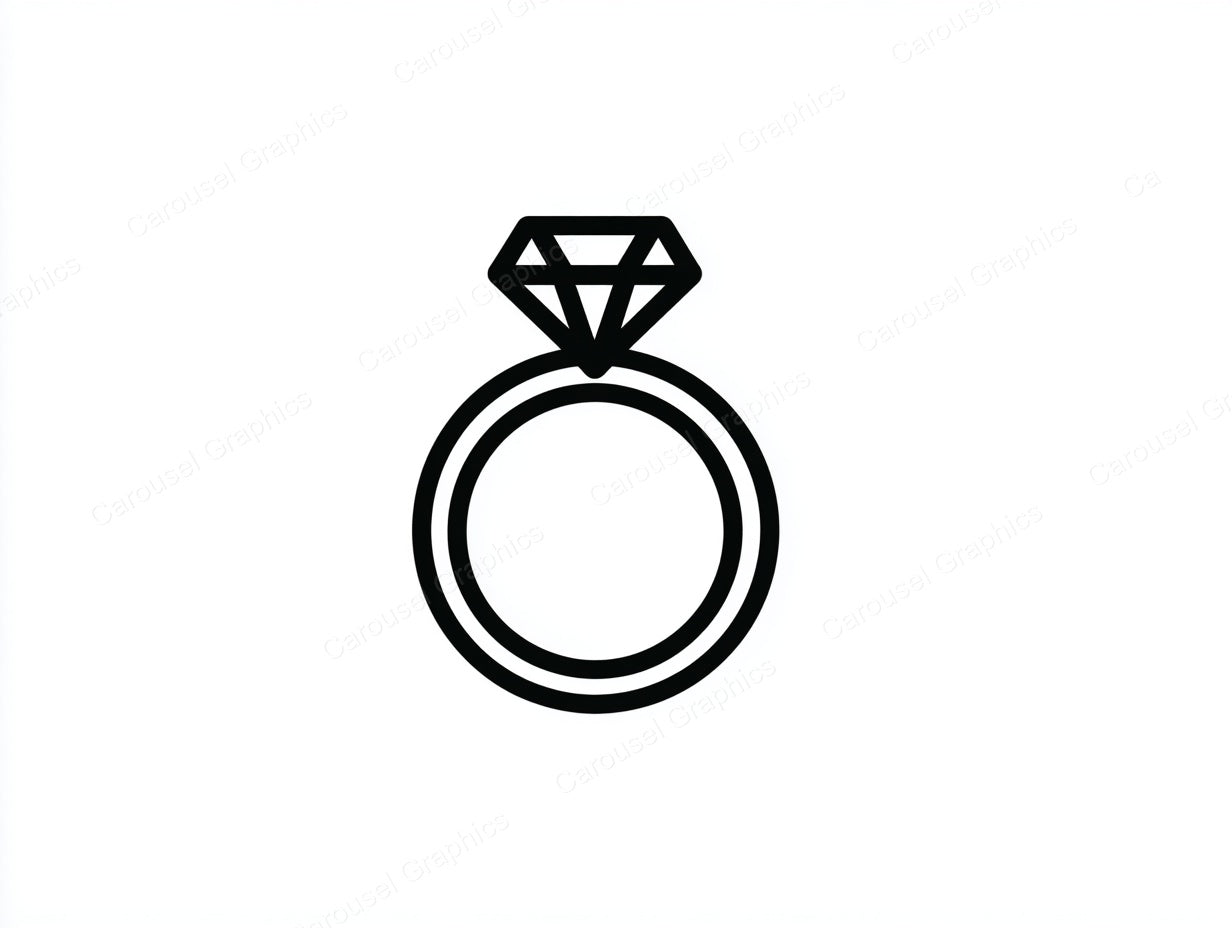 Engagement Ring Vector Graphic preview