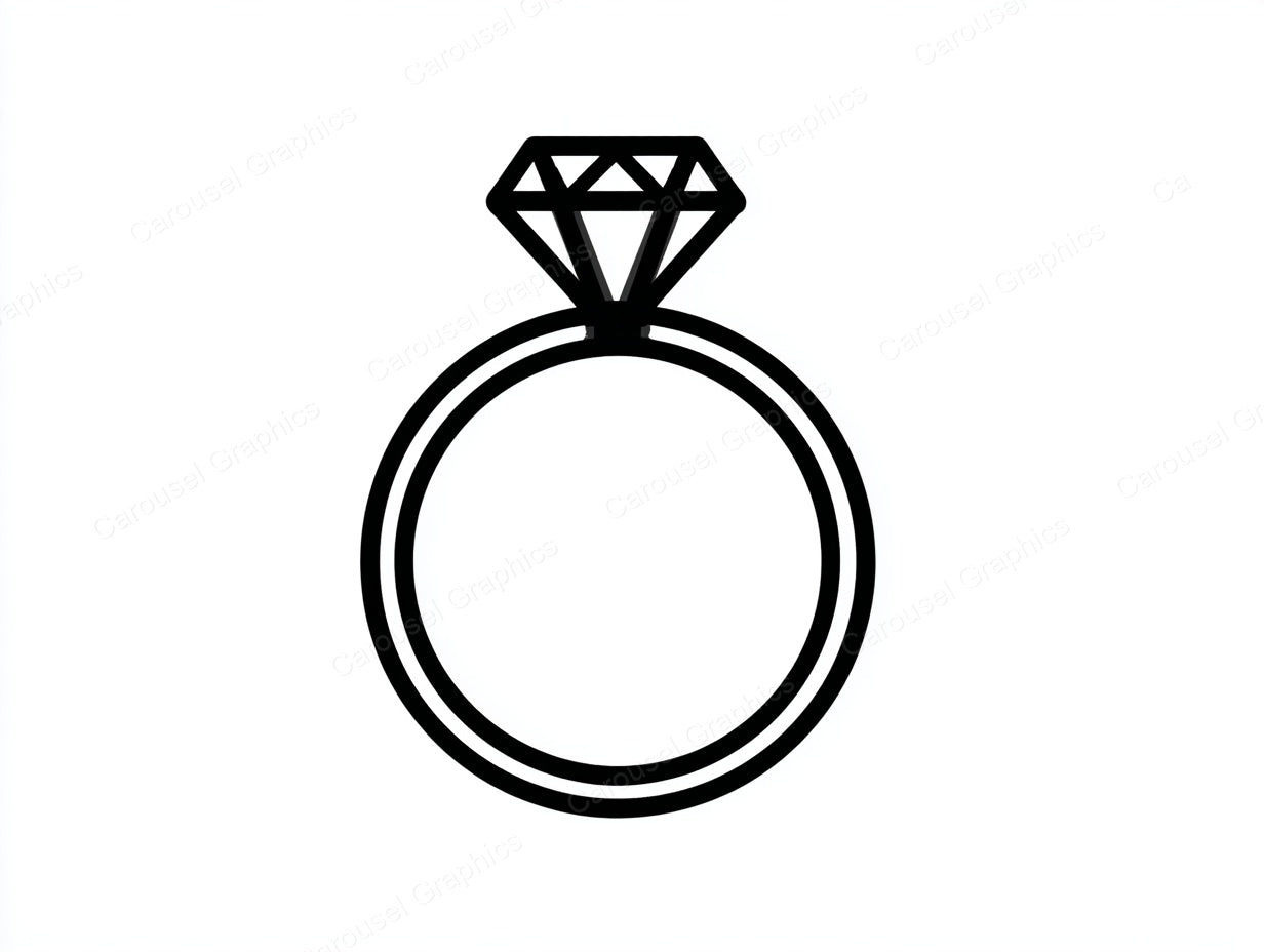 Engagement Ring Vector Graphic preview