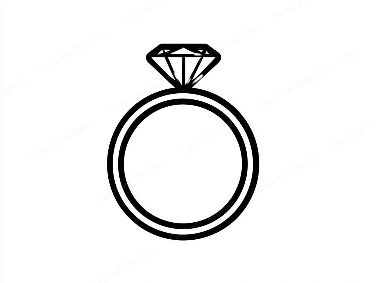 Engagement Ring Vector Graphic preview