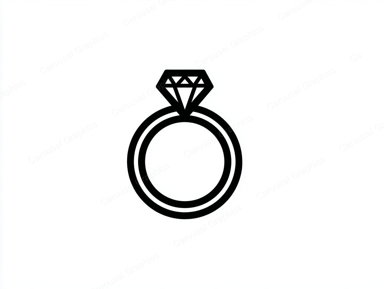 Engagement Ring Vector Graphic preview