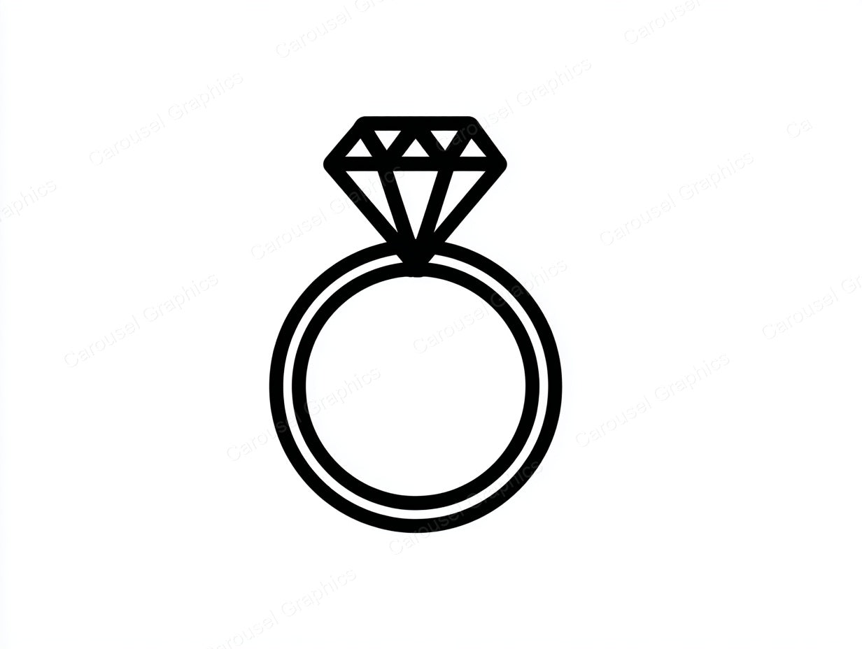 Engagement Ring Vector Graphic preview