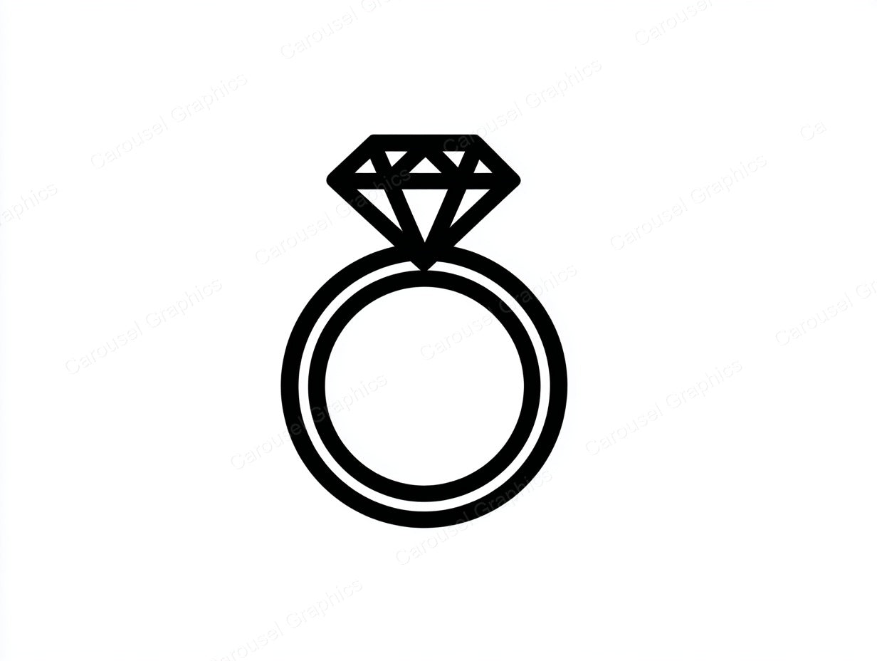 Engagement Ring Vector Graphic preview