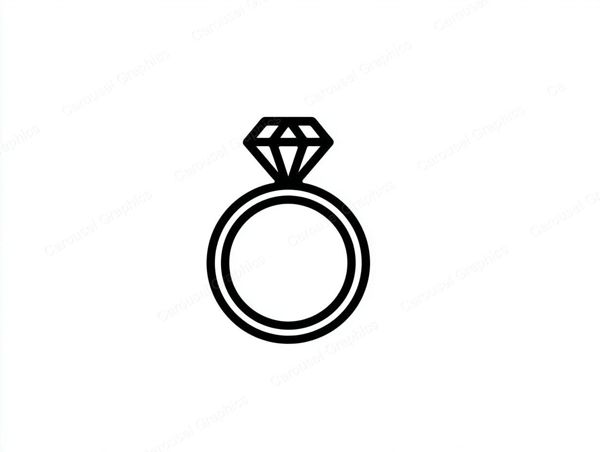 Engagement Ring Vector Graphic preview
