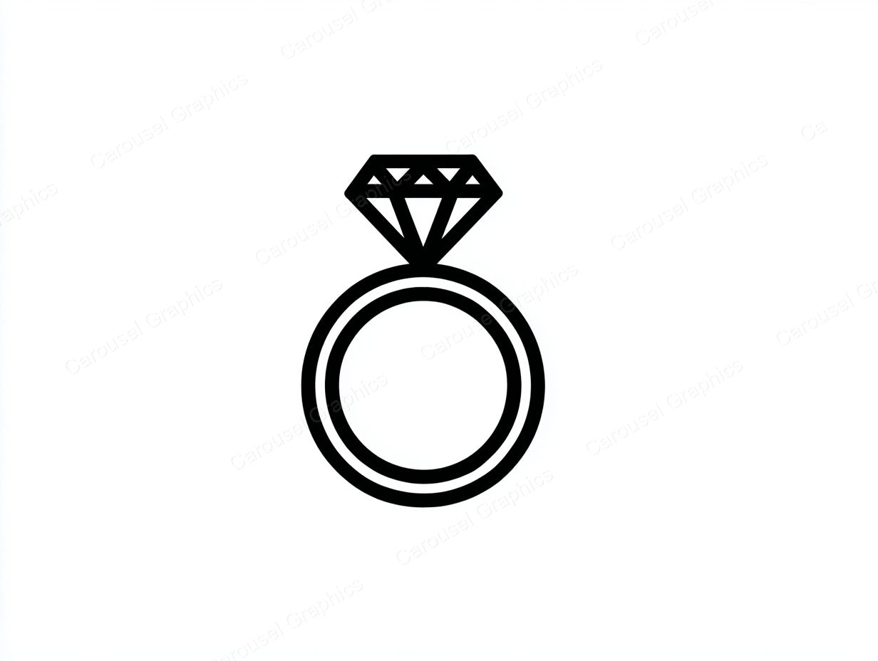 Engagement Ring Vector Graphic preview