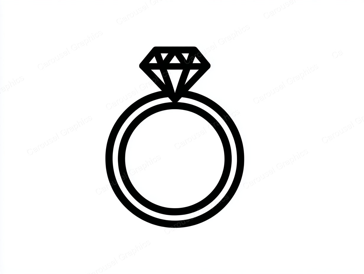 Engagement Ring Vector Graphic preview