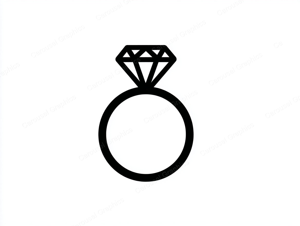 Engagement Ring Vector Graphic preview