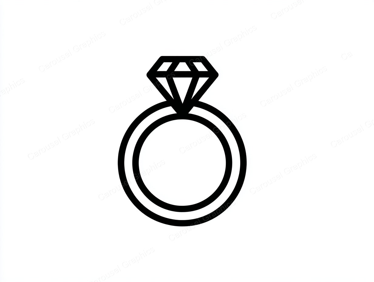 Engagement Ring Vector Graphic preview