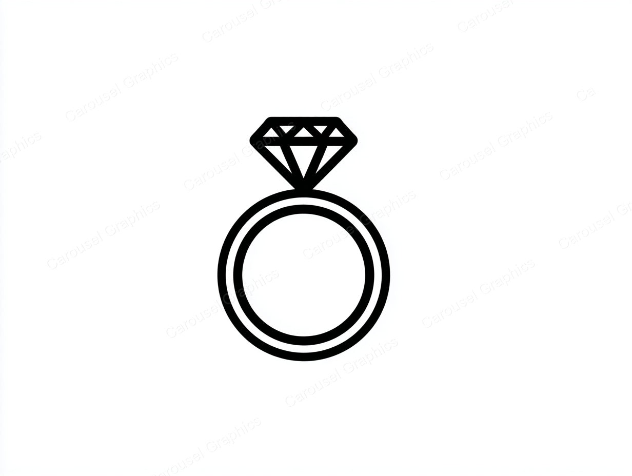 Engagement Ring Vector Graphic preview