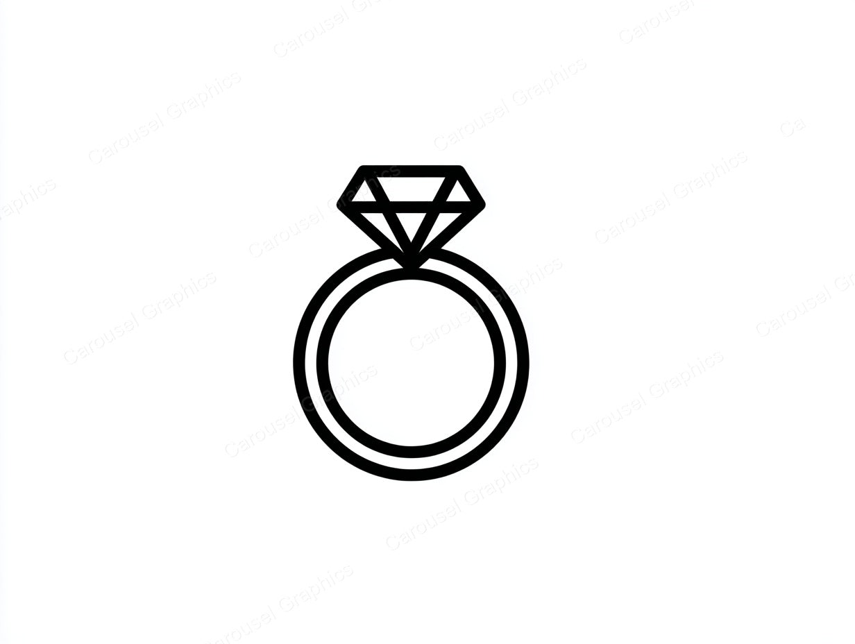 Engagement Ring Vector Graphic preview
