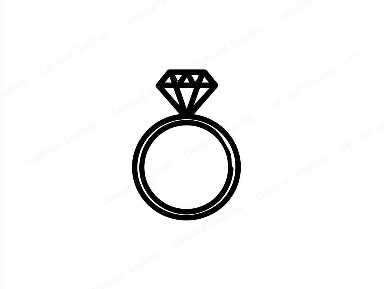 Engagement Ring Vector Graphic preview