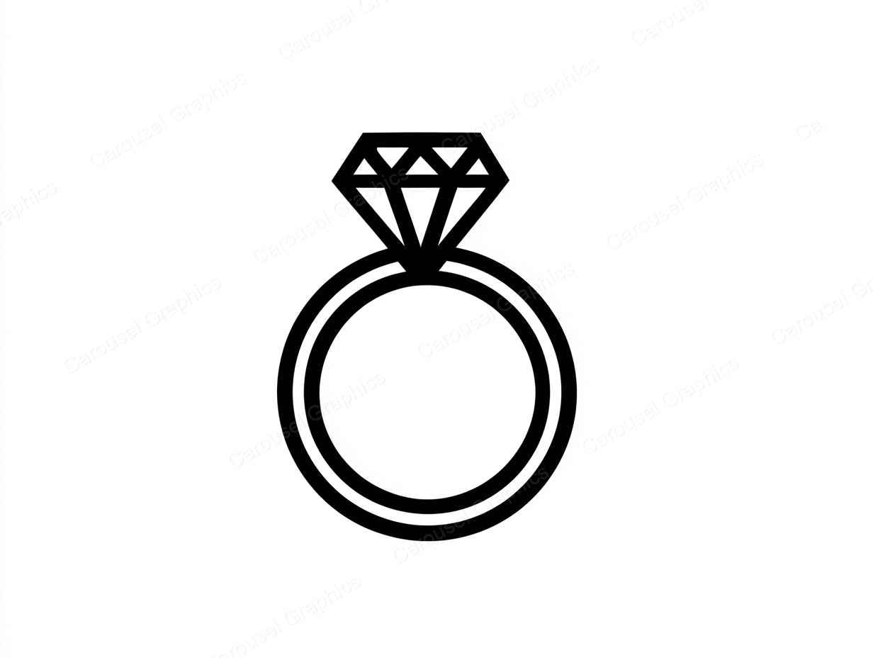 Engagement Ring Vector Graphic preview