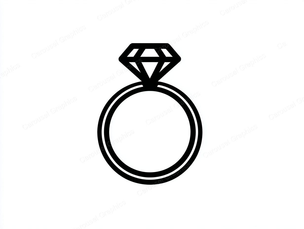Engagement Ring Vector Graphic preview