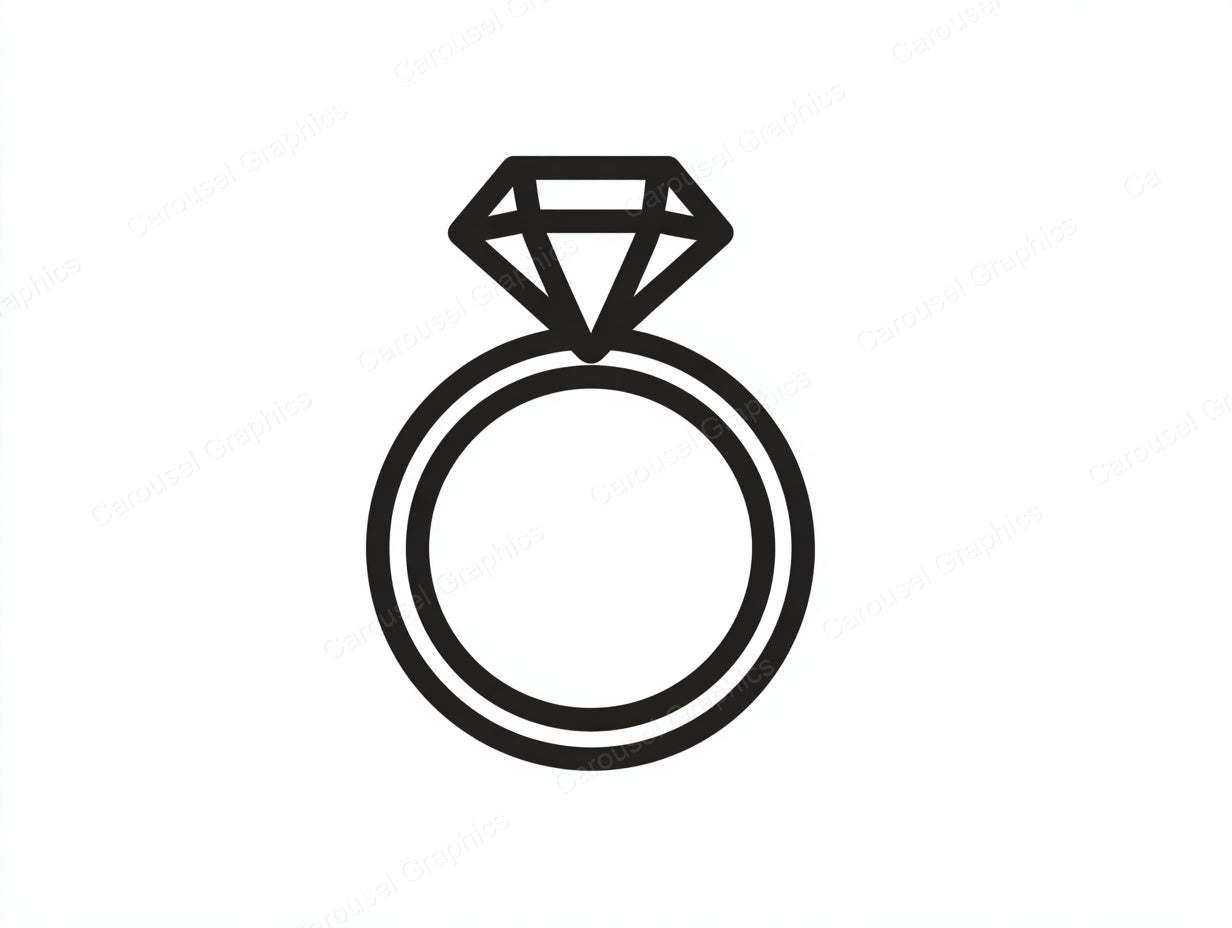 Engagement Ring Vector Graphic preview