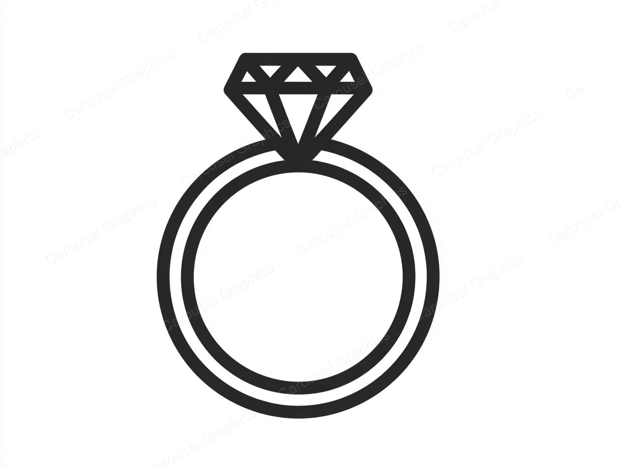 Engagement Ring Vector Graphic preview