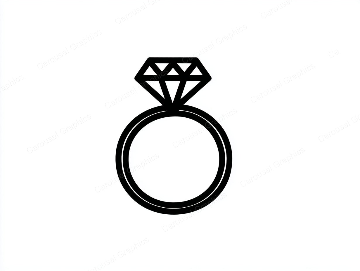 Engagement Ring Vector Graphic preview