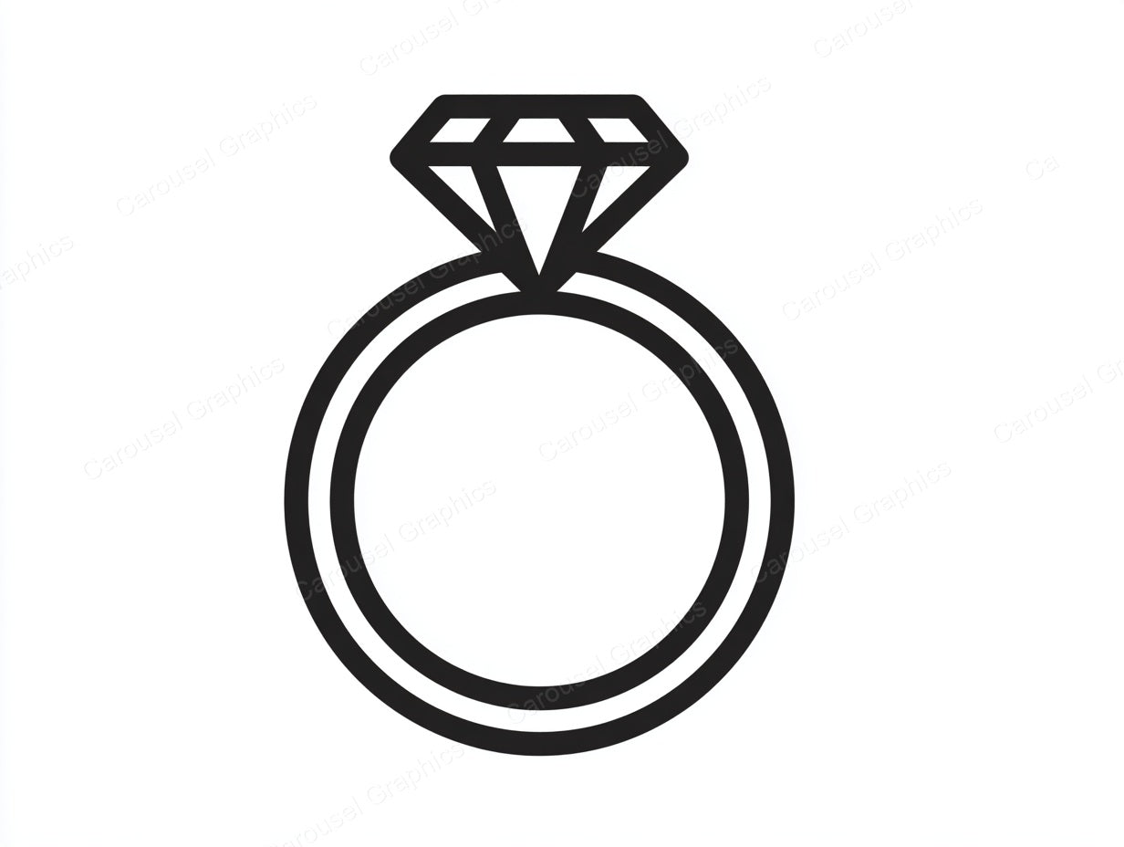 Engagement Ring Vector Graphic preview