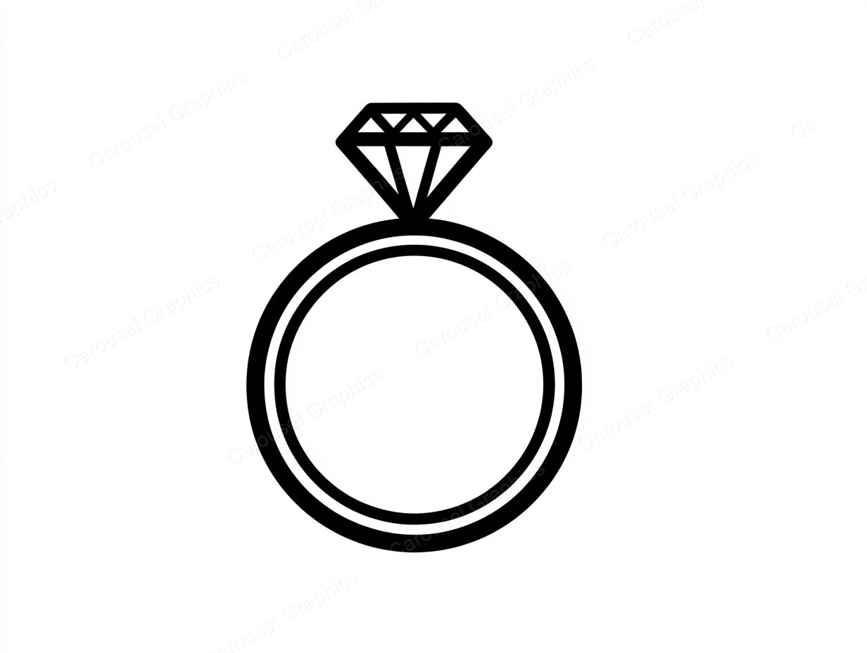 Engagement Ring Vector Graphic preview