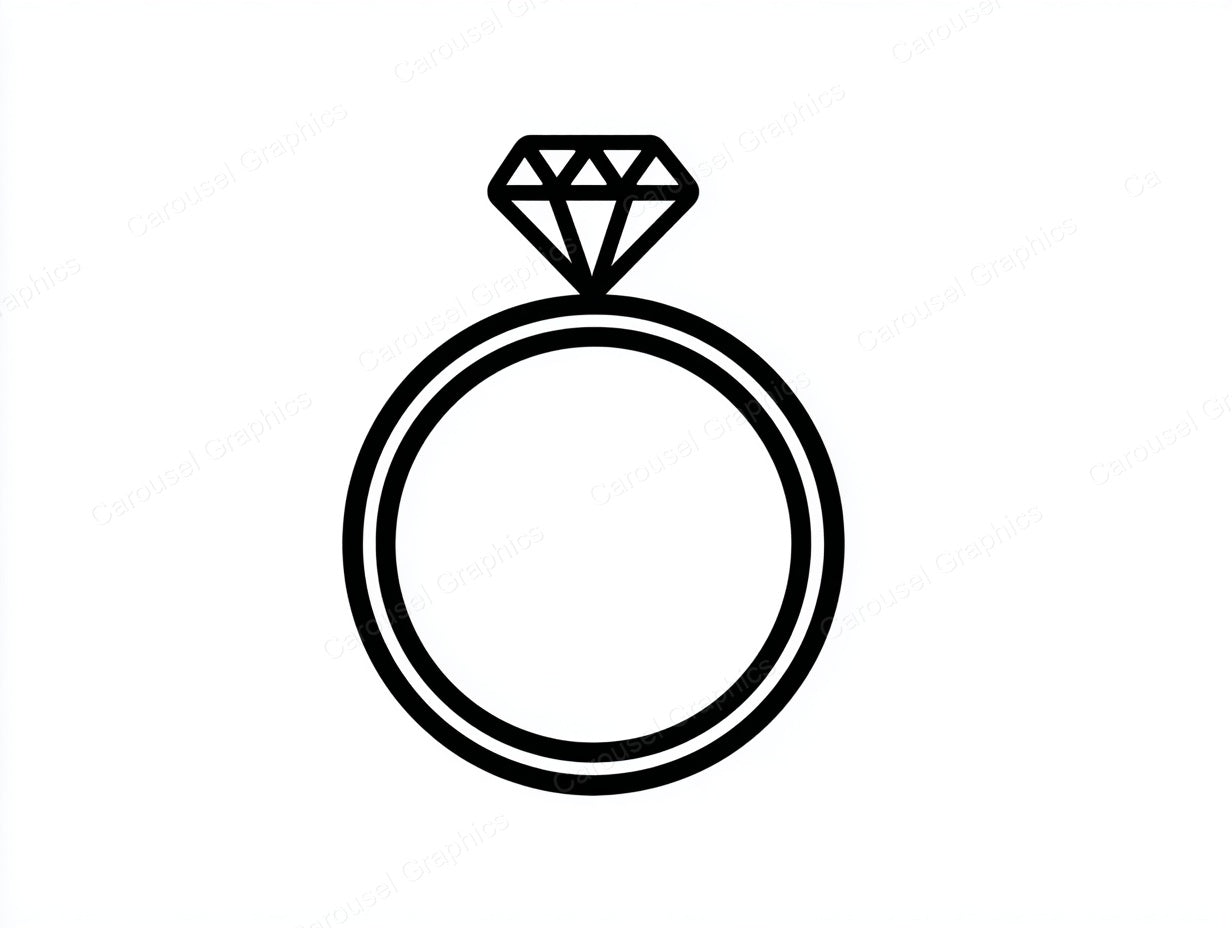 Engagement Ring Vector Graphic preview