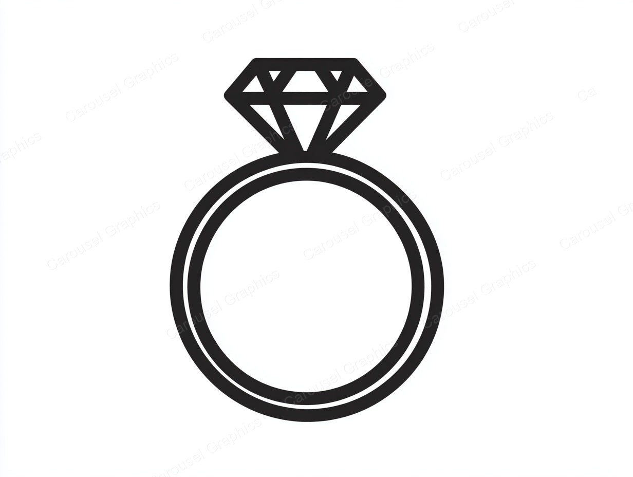 Engagement Ring Vector Graphic preview