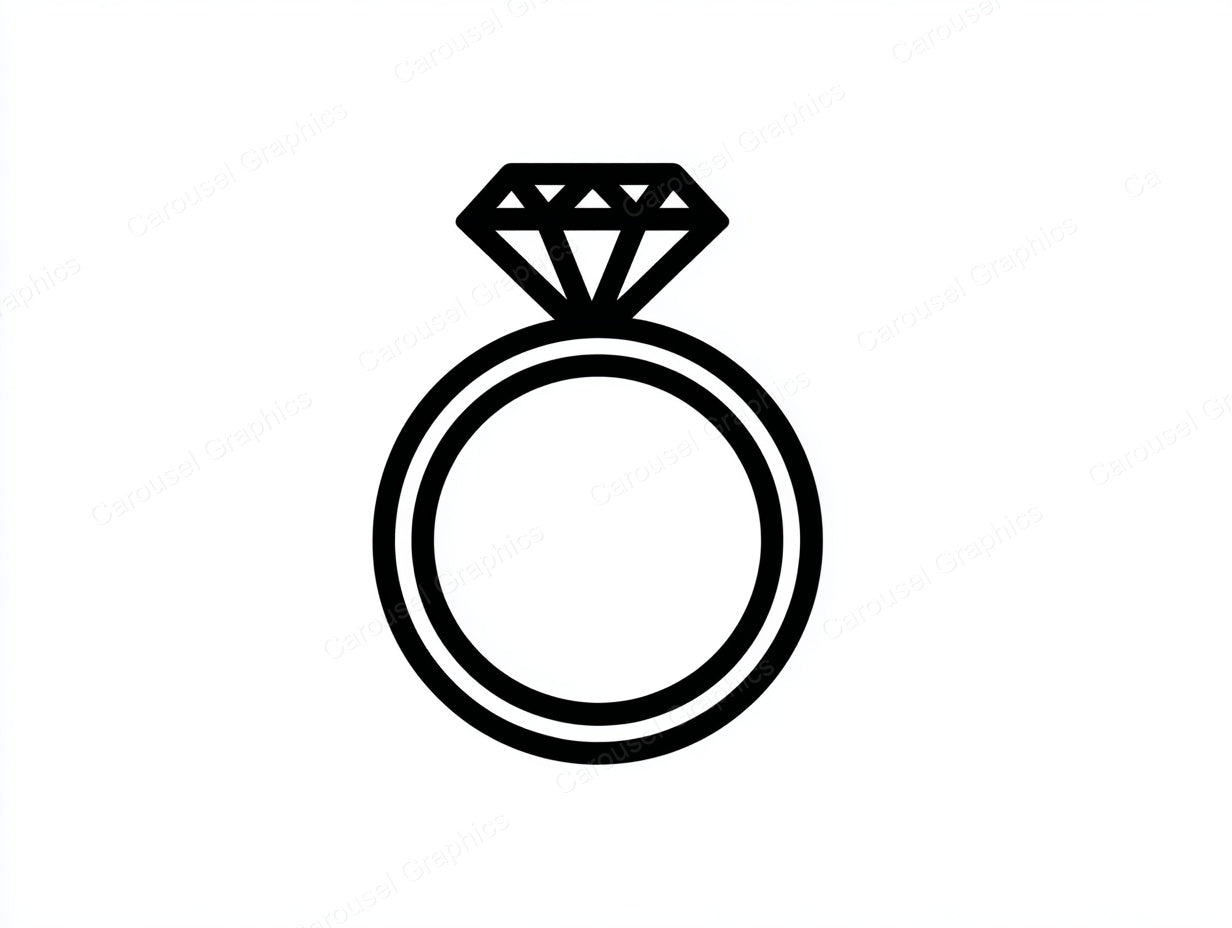 Engagement Ring Vector Graphic preview