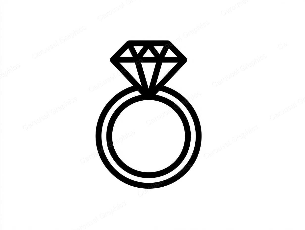 Engagement Ring Vector Graphic preview