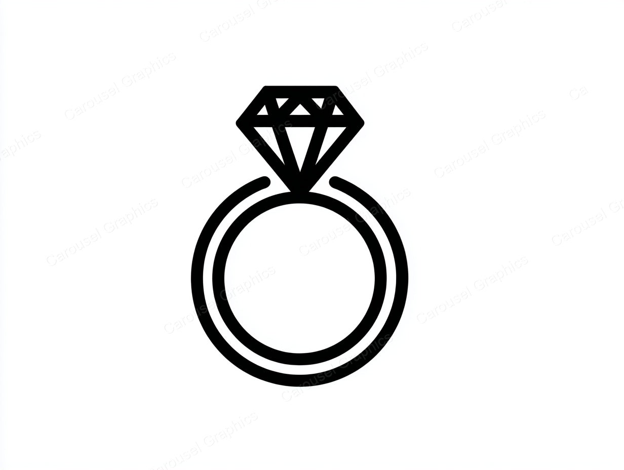 Engagement Ring Vector Graphic preview