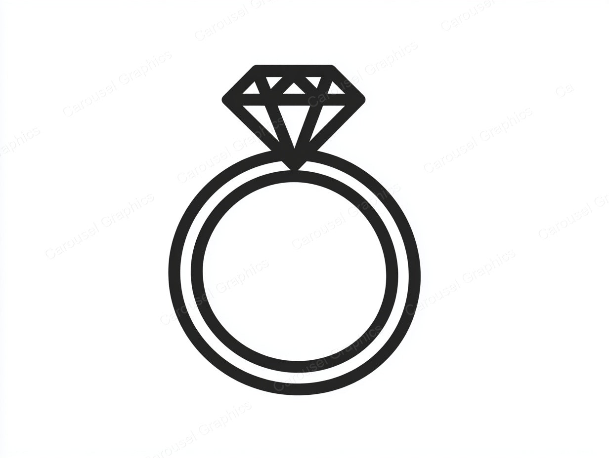 Engagement Ring Vector Graphic preview
