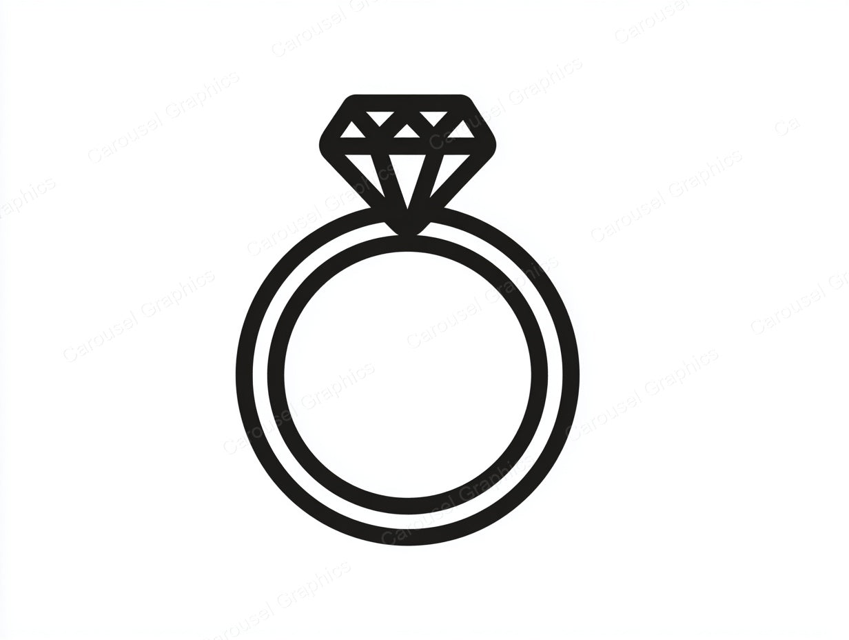 Engagement Ring Vector Graphic preview