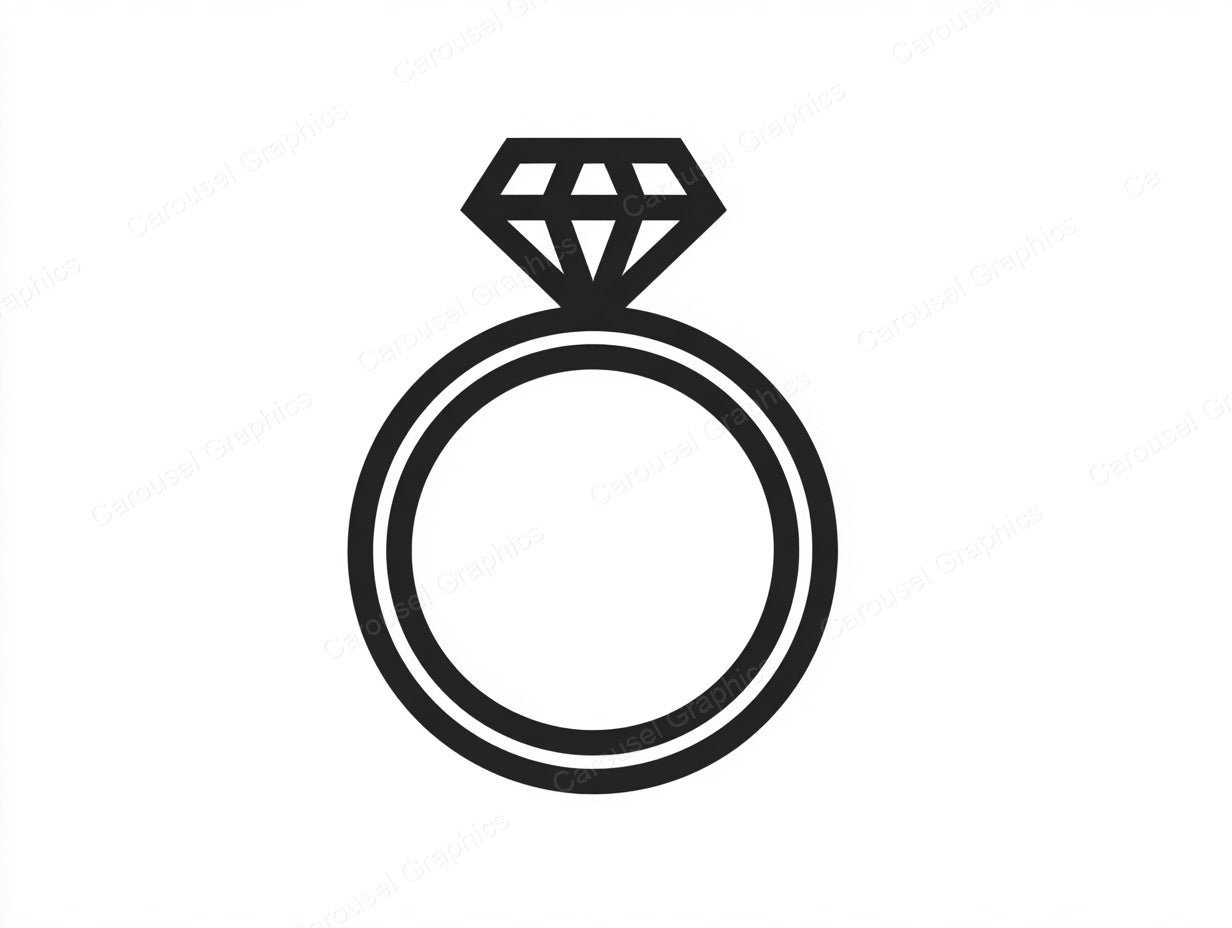 Engagement Ring Vector Graphic preview