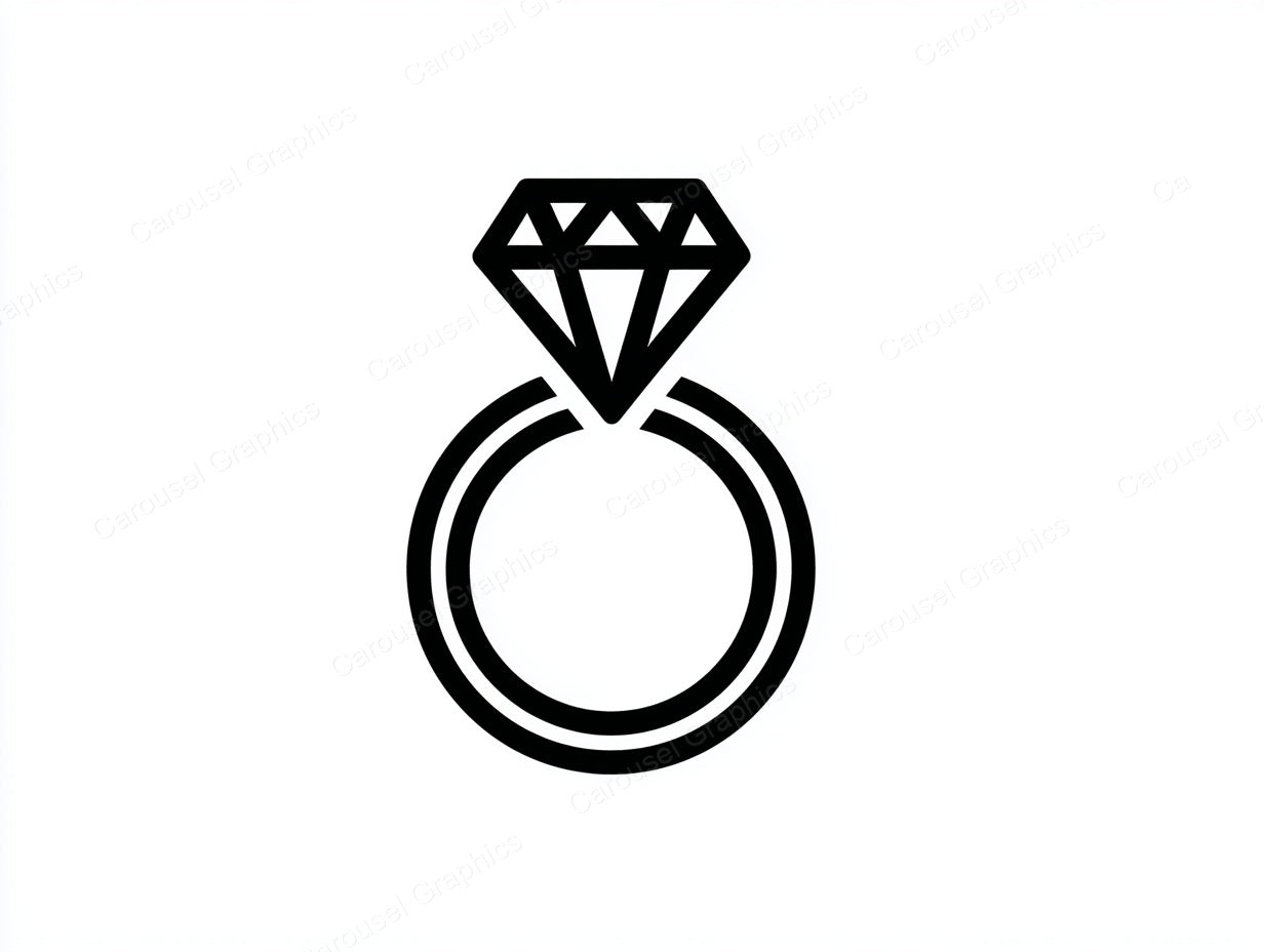 Engagement Ring Vector Graphic preview