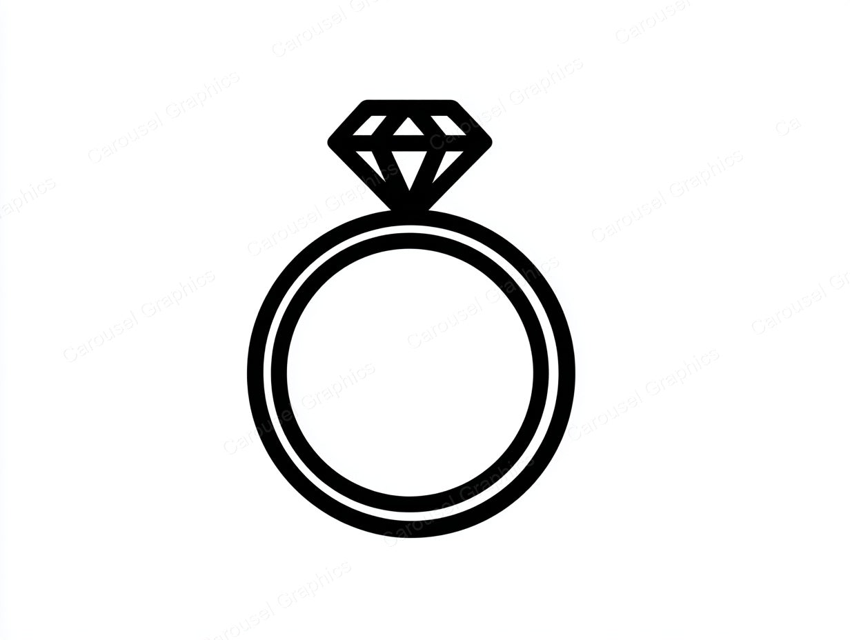 Engagement Ring Vector Graphic preview