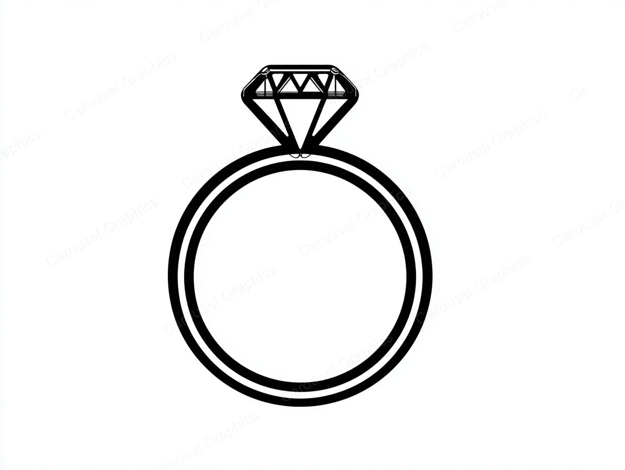 Engagement Ring Vector Graphic preview