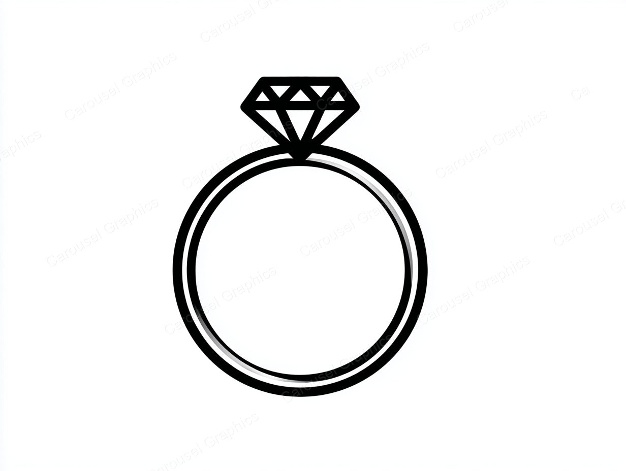 Engagement Ring Vector Graphic preview