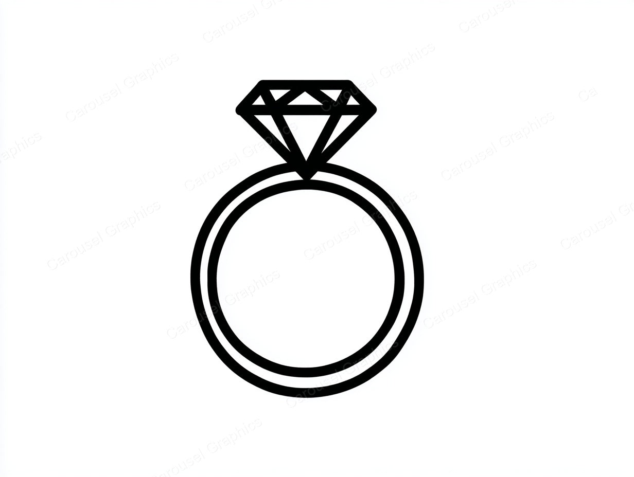Engagement Ring Vector Graphic preview