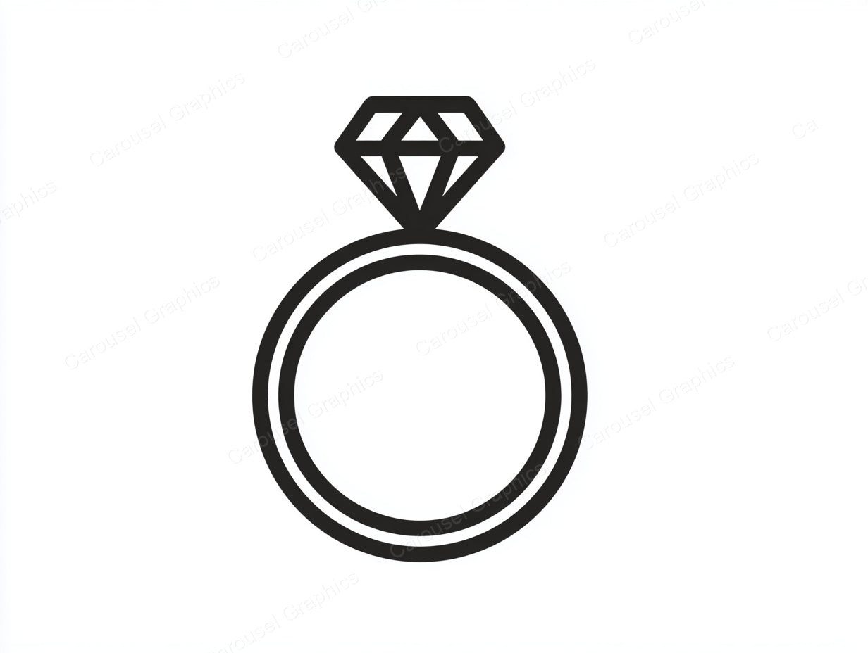 Engagement Ring Vector Graphic preview