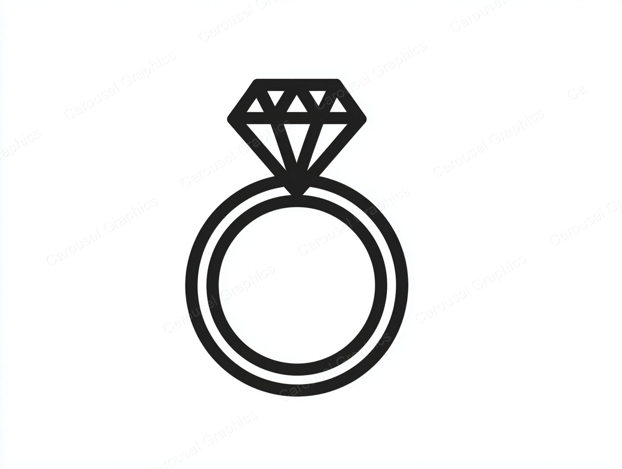 Engagement Ring Vector Graphic preview