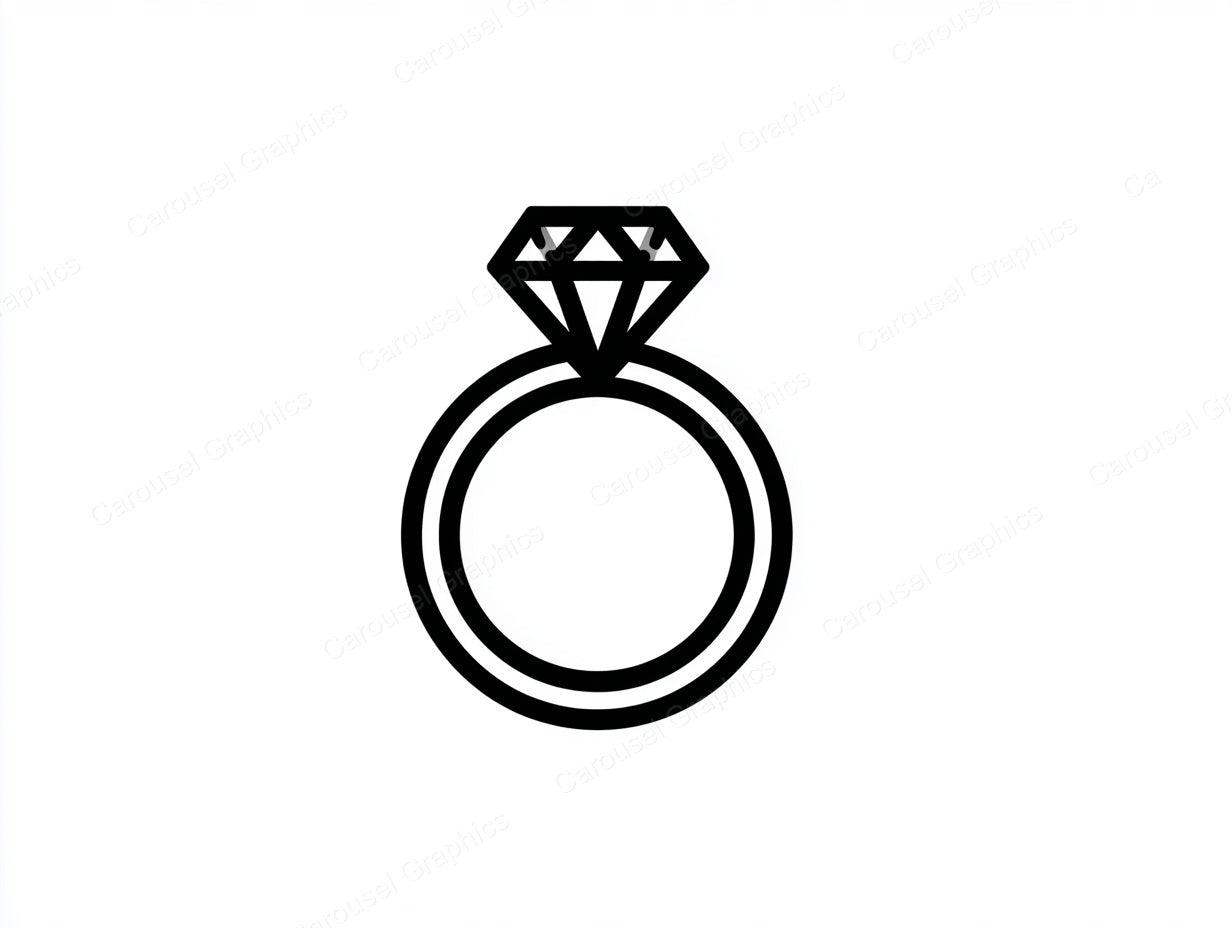 Engagement Ring Vector Graphic preview