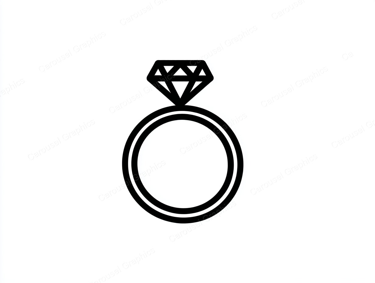 Engagement Ring Vector Graphic preview