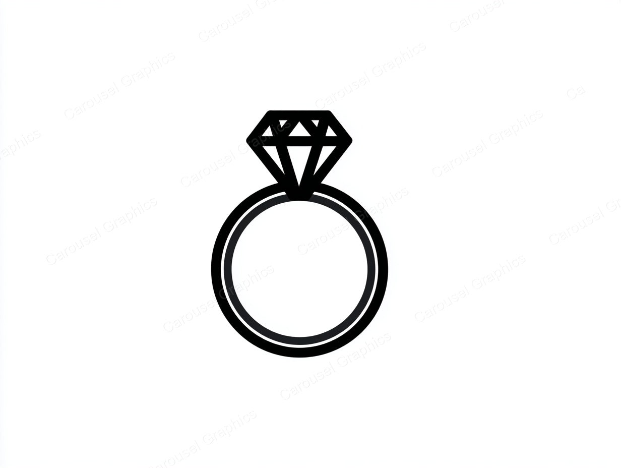 Engagement Ring Vector Graphic preview