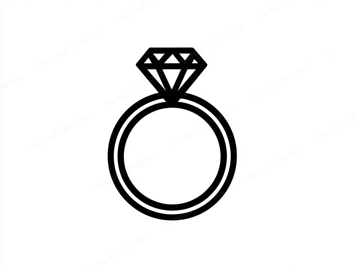 Engagement Ring Vector Graphic preview