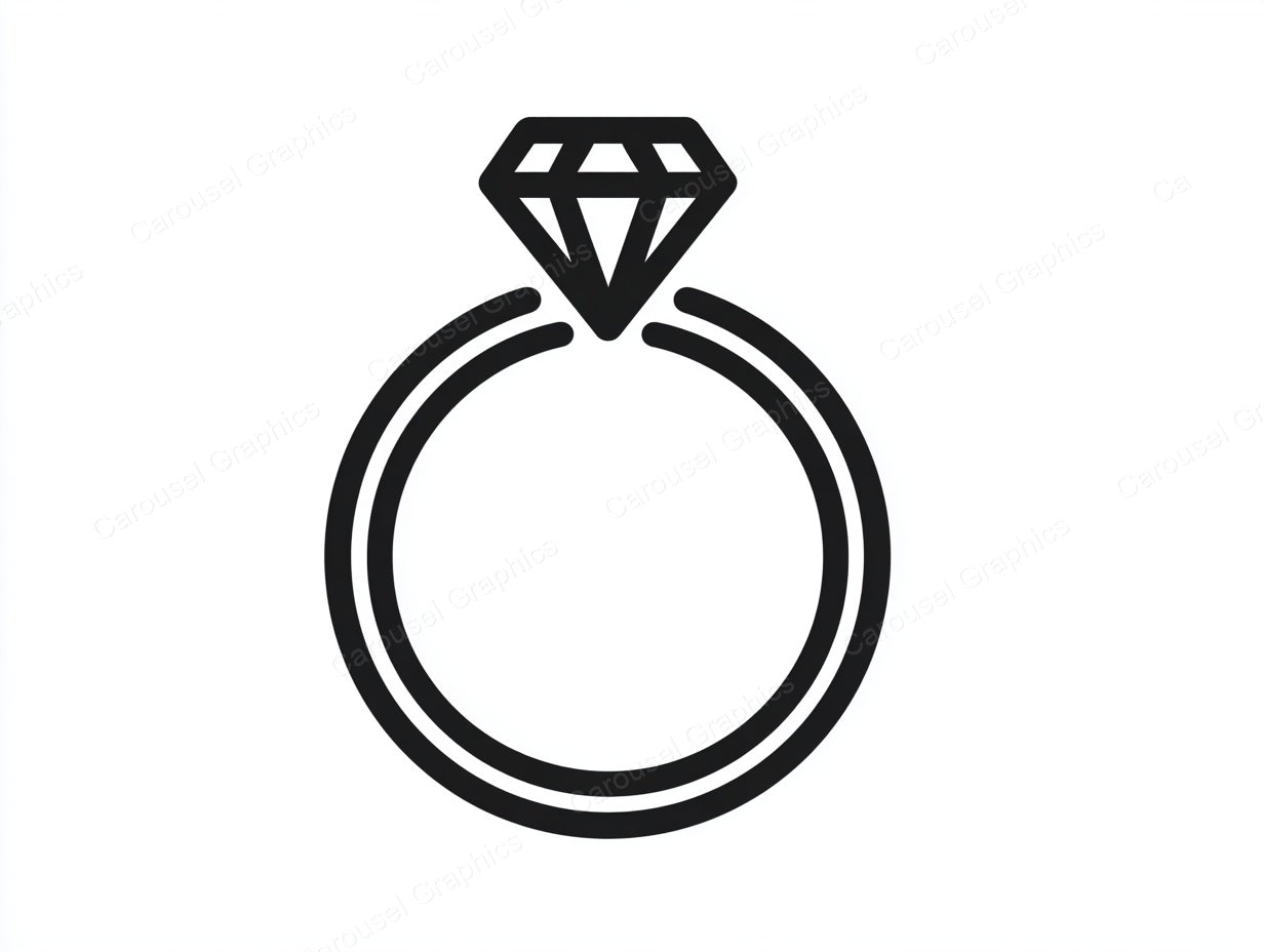 Engagement Ring Vector Graphic preview