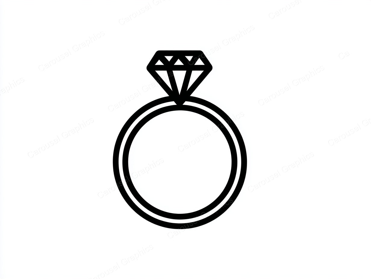 Engagement Ring Vector Graphic preview