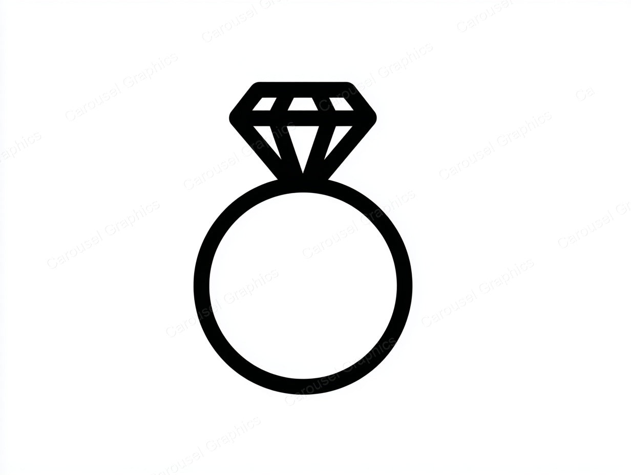 Engagement Ring Vector Graphic preview