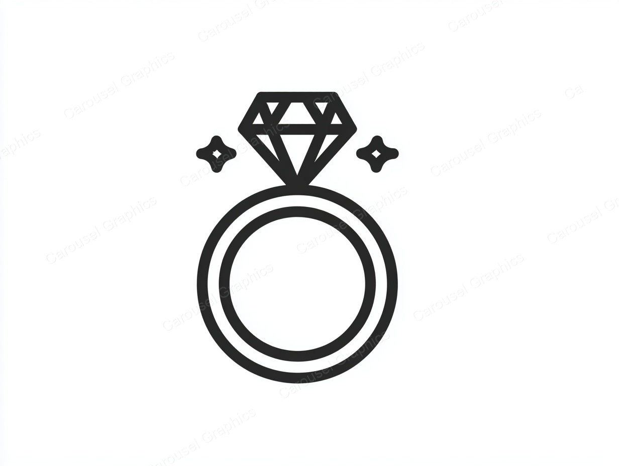 Engagement Ring Vector Graphic preview
