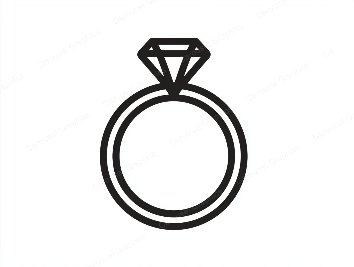 Engagement Ring Vector Graphic preview