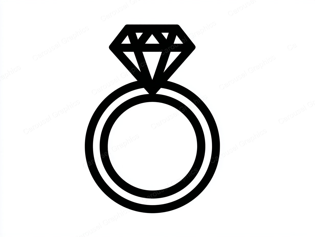 Engagement Ring Vector Graphic preview