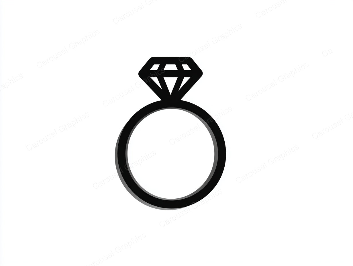 Engagement Ring Vector Graphic preview