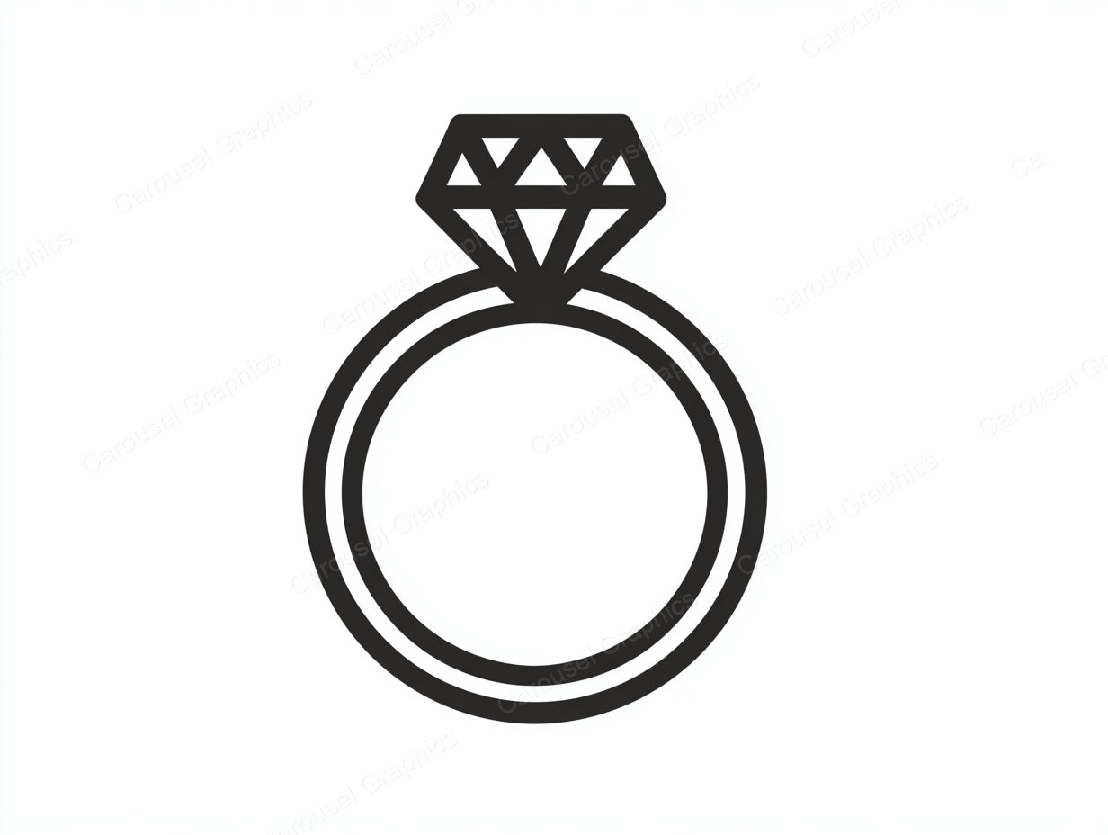 Engagement Ring Vector Graphic preview