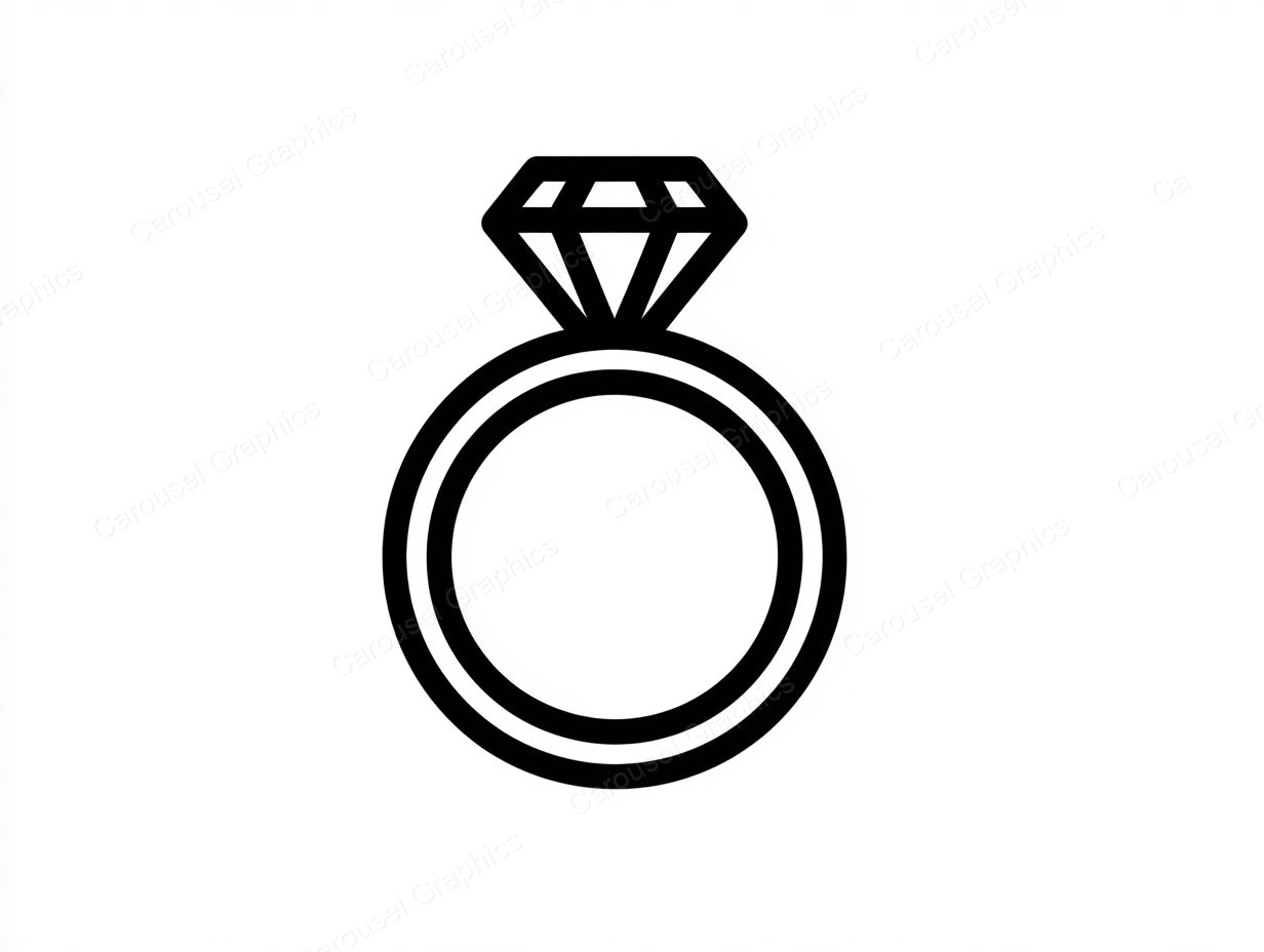 Engagement Ring Vector Graphic preview